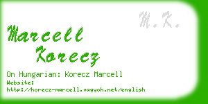 marcell korecz business card